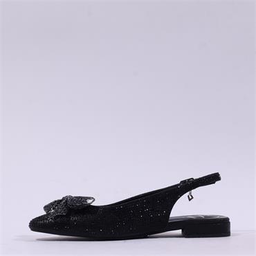 Una Healy Foolish Slingback Bow Tie Pump - Black Sparkle